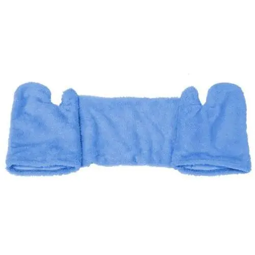 Cuddle Me Dry Doggie Drying Towel with SnapOn Mitts, Blue Cuddle Me Dry Doggie Drying Towel with SnapOn Mitts, Blue