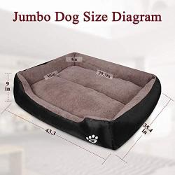 Utotol Warming Dog Beds, Rectangle Washable Pet Bed with Firm Breathable Cotton for Cats, Sleeping Orthopedic Bed