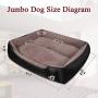 Utotol Warming Dog Beds, Rectangle Washable Pet Bed with Firm Breathable Cotton for Cats, Sleeping Orthopedic Bed