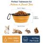 Lewondr Collapsible Pet Bowl, [2 Packs] Silicone Food & Water Travel Bowl Portable Dog Cat Bowls with Lids Expandable Pet Feeding Watering Cup Dish for Walking, Kennels & Camping