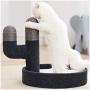 UQA Cat Scratch Pad Cactus Style Cat Scratching Post Black Wear-Resistant Sisal Cat Climbing Frame Balcony Cat House Pet Supplies Cats Furniture (Color : Black, Size : 35 35 35 cm)