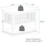 Casual Home Wooden Large Pet Crate, End Table, White