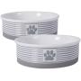 Bone Dry Paw Patch & Stripes Ceramic Pet Bowl & Canister Collection