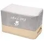 Xbopetda Linen Dog Storage Basket Bin Chest Organizer - Perfect for Organizing Dog Toys Storage, Dog Shirts, Dog Coats, Dog Toys, Dog Clothing-Gray-Cat Toys