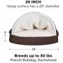 Furhaven Pet - Plush Ergonomic Orthopedic Foam Mattress Dog Bed, Round Snuggery Hooded Dog Bed, and ThermaNAP Self-Warming Quilted Cat Bed Pad for Dogs and Cats - Multiple Styles, Sizes, and Colors
