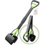 TIMINGILA 33'' Long Handle Portable Pet Pooper Scooper for Large and Small Dogs,High Strength Material and Durable Spring,Great for Lawns, Grass, Dirt, Gravel