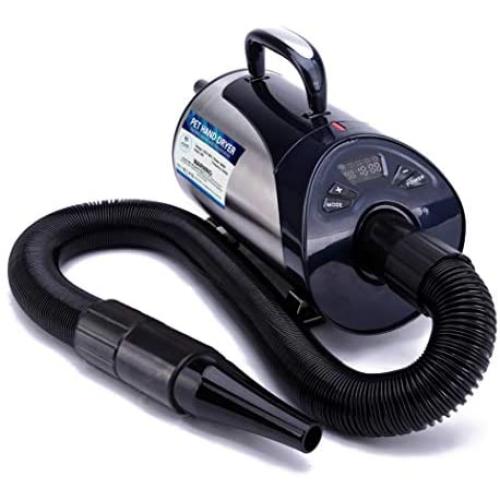 PETACARE Professional PET Hand Dryer with Smart LED Screen. Super Powerful Dog Grooming Blower, Not Vibrating and Never Get Rust, for Private/Business Use, Whole Year Warranty! (110V)
