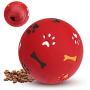 Vaburs Dog Toy Ball, Dog IQ Treat Ball Durable Interactive Treat Dispensing Dog Toys for Small Medium Large Dogs Pets Chewing Teeth Training and Playing