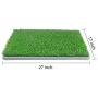 PAWISE Large Dog Pee Grass Training Mat, Artificial Dog Potty Grass for Indoor and Outdoor Use, 27'' x 17