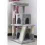 Toozey Cat Tree, 41.3 Inches Multi-Level Cat Tower with 2 Condos, Scratching Posts and Ramp, Soft Plush Cat Houses for Indoor Cats, Made with CARB-Certified Boards