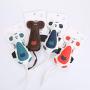 ocijf179 Pet Toy Pet Canvas Ring Paper Mouse Shape Kitten Cat Toy Chewing Teething Pet Supplies - Brown