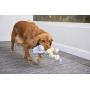 goDog Dinos Triceratops With Chew Guard Technology Tough Plush Dog Toy, Grey, Large