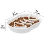 Ceramic Slow Feeder Dog Bowls Cat Bowl -Ceramic Fun Interactive Feeder Bloat Stop Cat Bowl Preventing Feeder Anti Gulping Healthy Eating Diet Pet Bowls Against Bloat, Indigestion and Obesity