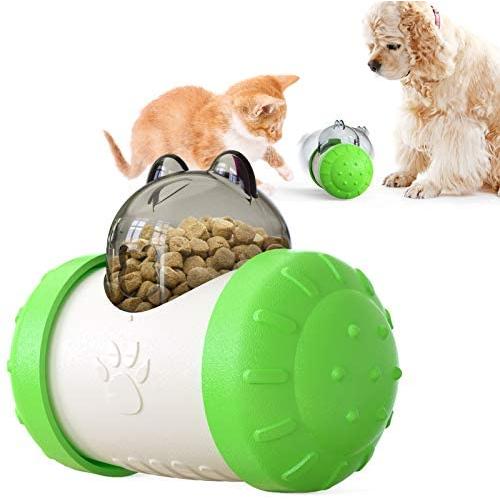 2020 Newest Puzzle Toys for Dog and Cats,Multifunctional Food Dispensing Toy Creative Toy to Kill time and Keep Fit (Green)