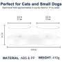 QUXIANG Double Dog Bowls Elevated Cat Food Water Bowls 0/20° Tilted Design Neck Guard Pet Raised Stand Double Transparent Plastic Bowl with Anti Slip Stand for Cats and Small Dogs