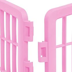 IRIS 24 Pet Playpen 4 + 2 Add-On Panel, Pink
