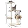 GleePet GP78560321 Cat Tree, 57-Inch, Beige