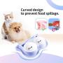 Bbrand Dressyougo Ceramics Double Dog Cat Bowl, Raised Lips No Spill Food and Water Feeder, Reduce Neck Stress, Dishwasher Safe