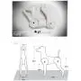 D-Wig Model Dog Only Grooming Practice White Dog Mannequin for Dog Groomers Reinforced Plastic D-Wig Model Dog Only Grooming Practice White Dog Mannequin for Dog Groomers Reinforced Plastic