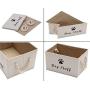 Morezi Canvas Pet Toy and Accessory Storage Bin, Basket Chest Organizer - Perfect for Organizing Pet Toys, Blankets, Leashes and Food