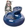 Intelligent Cat Water Fountain, Ceramic Ultra-quiet Pet Water Dispenser, Automatic Drinking Fountain for Cats and Dogs, Blue Pet supplies