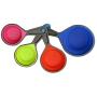 Fosinz Pets Collapsible KlipScoop Food Scoop Measuring Cups for Pets Puppy Dog Cats with a Collapsile Bowl