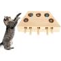 Cat Toy Puzzle Box, Interactive Cat Toy Solid Wooden, Cat Box Exercise Toy, Kitten Mouse Puzzle Hunting Playing Scratching