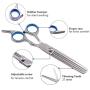 Vhabob Dog Grooming Scissors set with Safety Round Tips, Sharp and Durable Dog Scissors for Grooming - Thinning, Straight, Curved dog Shears and Comb for Cat Pet