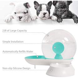 OldPAPA Automatic Cat Feeder, Snail Shape Pet Water Dispenser and Food Bowl Set - 2 in 1 Gravity Waterer Dispenser Double Pet Feeder for Dogs and Cats