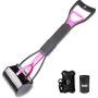 Pooper Scooper for Large Dogs, 24 Inch Long Handle Foldable Dog Poop Waste Pick Up Rake with bag for Outdoor/Indoor (Pink)