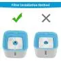 Tiumiso EZMioo Cat Water Fountain Filters, Pet Fountain Filter Triple Filtration System Replacement Filter, Concentrated Carbon Technology Filters for Automatic Flower Water Dispense (8pack, 8pack)