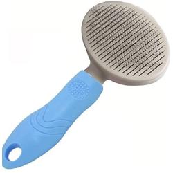 HUTLON Dog Brush Cat Brush No Pull Dog Grooming Brushes Dog Hair Brush，Poodle Comb Self Cleaning Slicker Brush Pet Brush Long or Short Hair Skin-Friendly Rabbit Comb Metal Comb