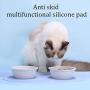 Placemat for Dog Pet Cat Anti-Slip Silicone Bowl Mats Waterproof Cute Cloud Pattern Easy Clean Food Grade Feeding Placemat
