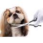 LovinPet 7.5'' Left/Right-Handed Pet Curved Dog Scissor/Safety Blunt-tip Grooming Curved Dog Shear/Professional Home Pet Trimming Dog Grooming Scissors for Dogs and Cats (Easy Use)