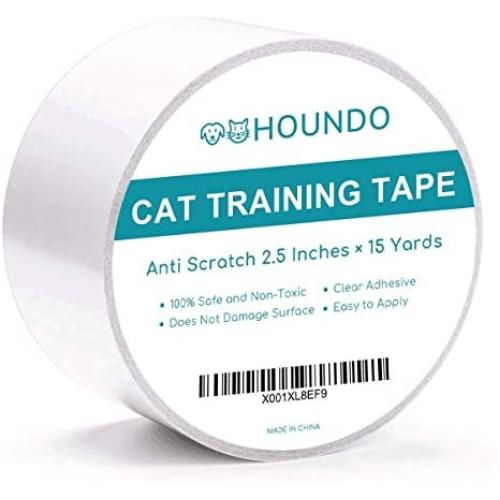 Anti-Scratch Cat Training Tape, 100% Transparent Clear Double Sided Cat Scratch Deterrent Tape - Quickly Stop and Prevent Cat from Scratching Furniture, Couch, Carpet, Chair, Sofa, Rug, and Door