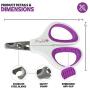 Poodle Pet Cat Nail Trimmer Clipper Scissors for Cats, Kittens, Dogs, Puppies, Rabbits & Small Animals – Slip-Proof, Stainless Steel, – Professional Grooming Supplies