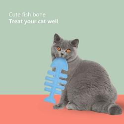 NIBLU Felt Cat Toy with Catnip for Indoor Cat Interactive Cat Toy with Catnip Stuffed Fish Bone Toy Plush Pet Toys for Chewing Hunting Teething Suitable Size to Hug