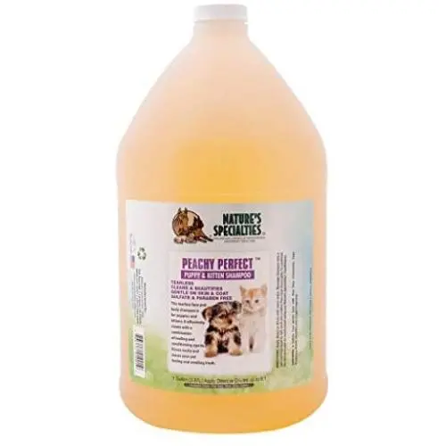 Natures Specialties Peachy Perfect Dog Shampoo for Puppies Kittens, Dilutes up to 6:1 Made in USA Natures Specialties Peachy Perfect Dog Shampoo for Puppies Kittens, Dilutes up to 6:1 Made in USA