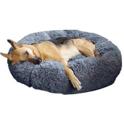 Thanaddo Calming Dog Cat Bed 202840 for Large Medium Small Dog Cat Plush Soft Cuddler Round Pet Nest Orthopedic Relief & Improved Sleeping