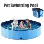 Sibosen Dog Pool for Large Dogs, Foldable Hard Plastic Kiddie Pool Collapsible Pet Bath Tub Swimming Pool for Dogs Kiddy Pets Cats