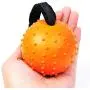 XIHONGSHIR Dog Toys Balls, Dog Toy Ball with Rope, Dog Tooth Cleaning Toy Ball, Environmental Soft Rubber Non Toxic, Interactive Dog Toys, Orange (2 Pack),Orange,7cm