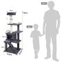 KORIMEFA Cat Tree Cat Tower with Natural Sisal Scratching Post for Kitten Small Cats Activity Platform Playground Furniture with Plush Mouse Hanging Ball Toy for Playing Climb Relax and Sleep…