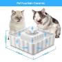 VinDox Ceramic Cat Fountain, 2.1L Pet Drinking Fountain for Cat and Dog, Cat Fountain Porcelain, Cat Water Dispenser with 3 Activated Carbon Filter and Sponge Foam Pre-Filter (White)