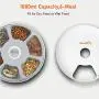 JEMPET Automatic Pet Cat Dog Feeder-Donut Shape 6-Meal with Programmable Timer-Power by USB/Battery-Auto Dispenser for Cat & Small / Medium Dog JEMPET Automatic Pet Cat Dog Feeder-Donut Shape 6-Meal with Programmable Timer-Power by USB/Battery-Auto Dispenser for Cat & Small / Medium Dog