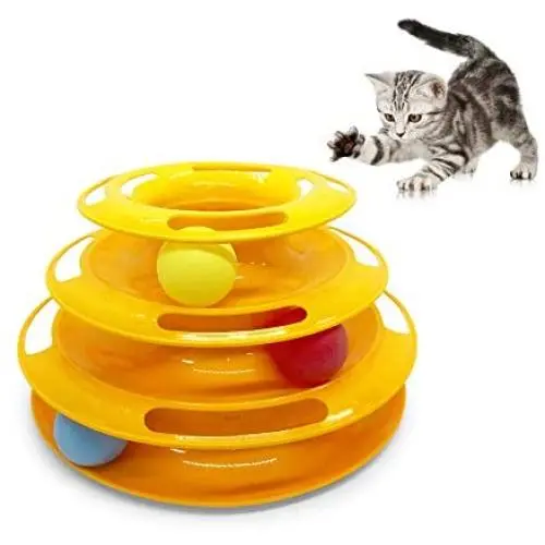 Pet Craft Supply Interactive Cat & Kitten Three Layer Colorful Track Ball Tower Fun Mental Stimulation Physical Exercise Puzzle Cat Toys Pet Craft Supply Interactive Cat & Kitten Three Layer Colorful Track Ball Tower Fun Mental Stimulation Physical Exercise Puzzle Cat Toys