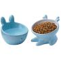 JFmori Raised Cat Bowl,Big Mouth Bowl for Cats and Puppies Food or Water,Tilted Stress Free Pet Bowl,Toxic Free Unleaded,Backflow Prevention,Dishwasher and Microwave Safe