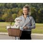 PetSafe Happy Ride Wicker Bicycle Basket for Dogs and Cats - Stylish Weather Resistant Wicker Material - Comfortable, Easy to Clean Soft Liner - Removable Sun Shield Included - Best for Pets up to 13 lb