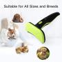 Deshedding and Dematting Comb, Pet Grooming Brush Kit with Quick Release Hair Off Button, Suitable for Medium and Long Pet Hair