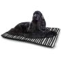 DayDayFun Tropical Island Pet Training Mat Ocean Waves on Seychelles Beach at The Sunset Time Skyline Warming Pad Cozy Self Heating Cat Pad Turquoise Sky Blue Umber