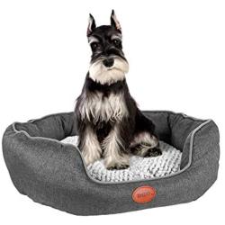 DEKOHM Dog Bed with Removable Plush Cushion, Pet Bed for Samll Medium Dogs & Cats, Machine Washable Cozy Cuddler Pet Beds with Water-Resistant Bottom for Puppy Kittens, Available in 3 Sizes (Medium)